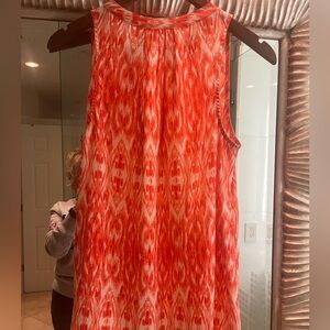 Joie Silk Orange Pattern Tank